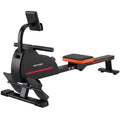 Rameur Musculation d'Appartement Bluetooth Connecté Kinomap & Zwift 16 Niveaux Résistance Silencieux 135x42x72cm Rouge-0