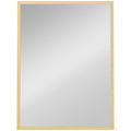 Miroir mural rectangulaire 80 x 60 cm, cadre en bois naturel, idéal pour la salle de bain, salon ou chambre-0