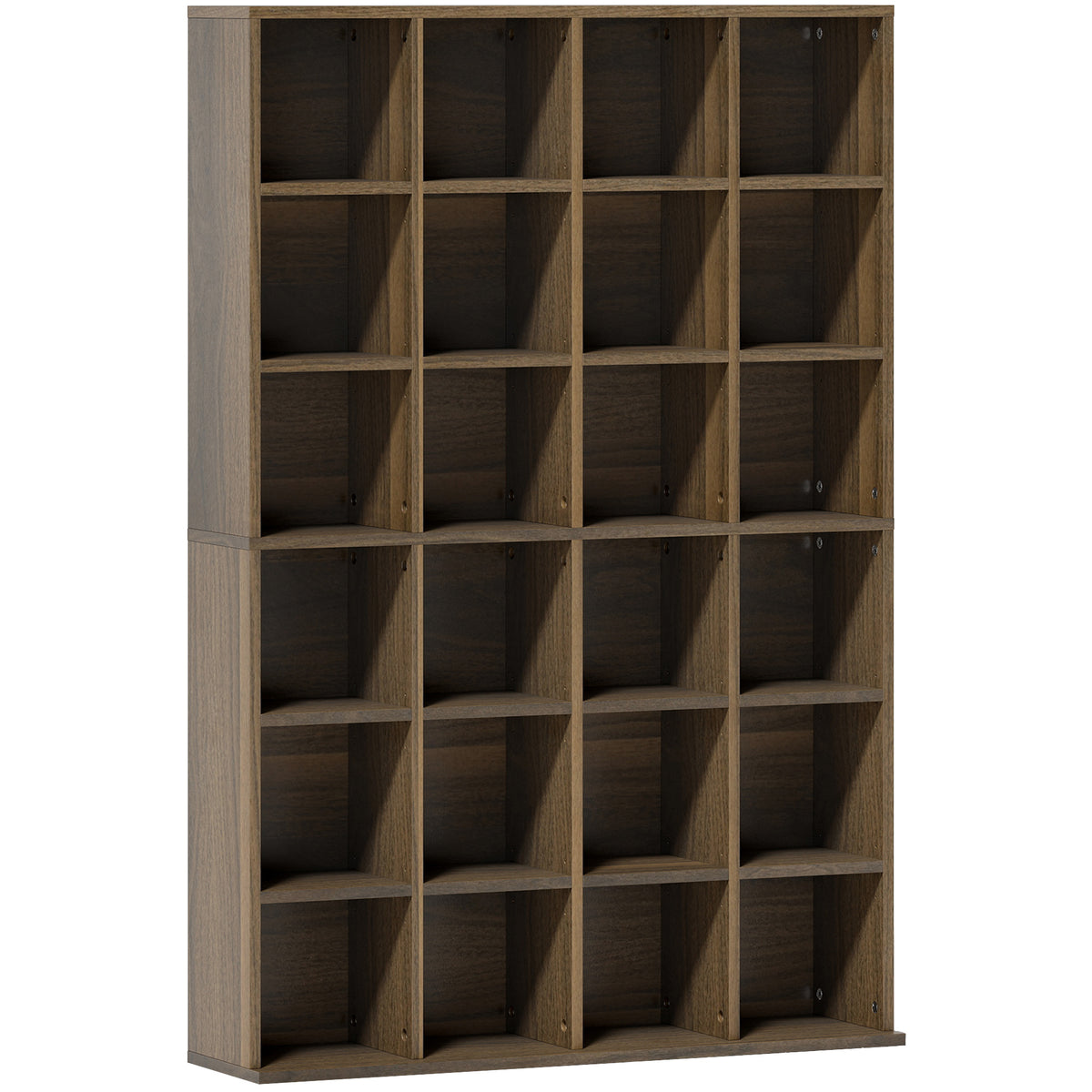 Meuble de rangement multimédia 456 CD/ 336 DVD - bibliothèque en bois avec étagères réglables, 89 x 130,5 cm, marron-0