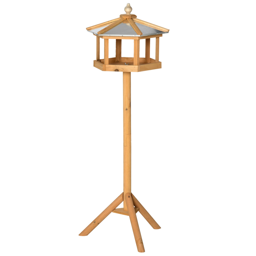 Mangeoire Mangeoire pour oiseaux sauvages sur Pied nichoir a Plateau Station a Oiseau Abris à oiseaux Bois pour Exterieur 113 cm-9