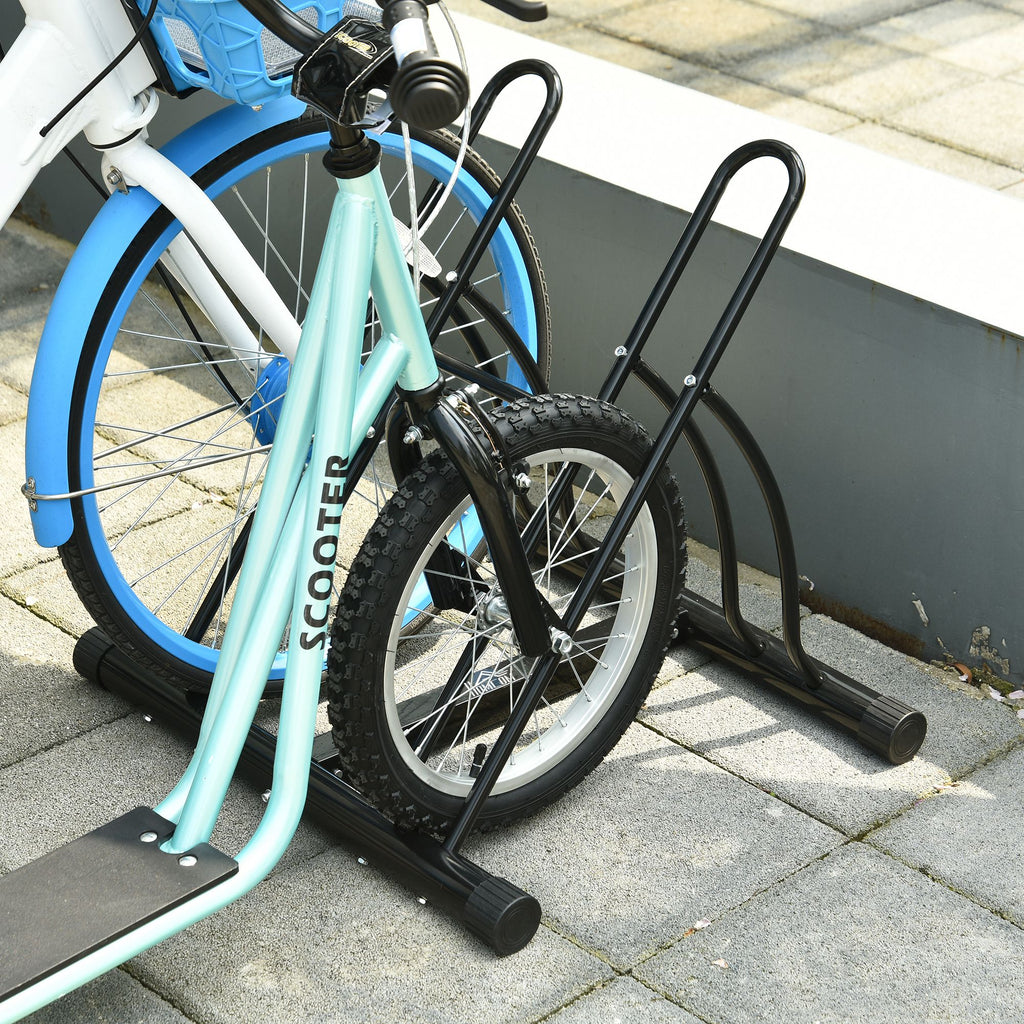 Râtelier 2 vélos modulable dim. 54L x 60l x 57H cm acier époxy noir-7