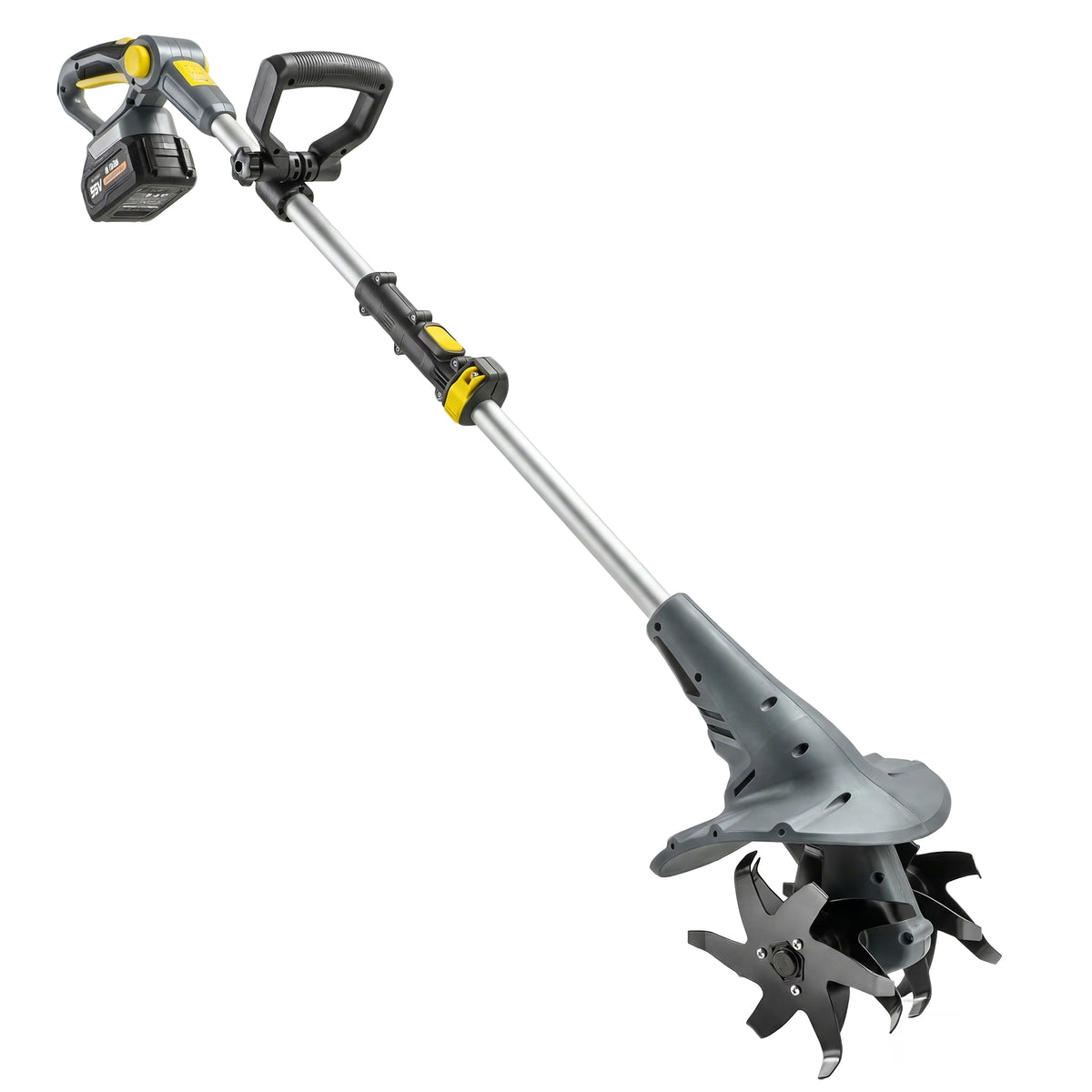 Motobineuse sans Fil Motoculteur Électrique 18V 355W avec 2 Batteries 4,0Ah Léger et Anti-mal de Dos, Largeur 20cm Gris-0