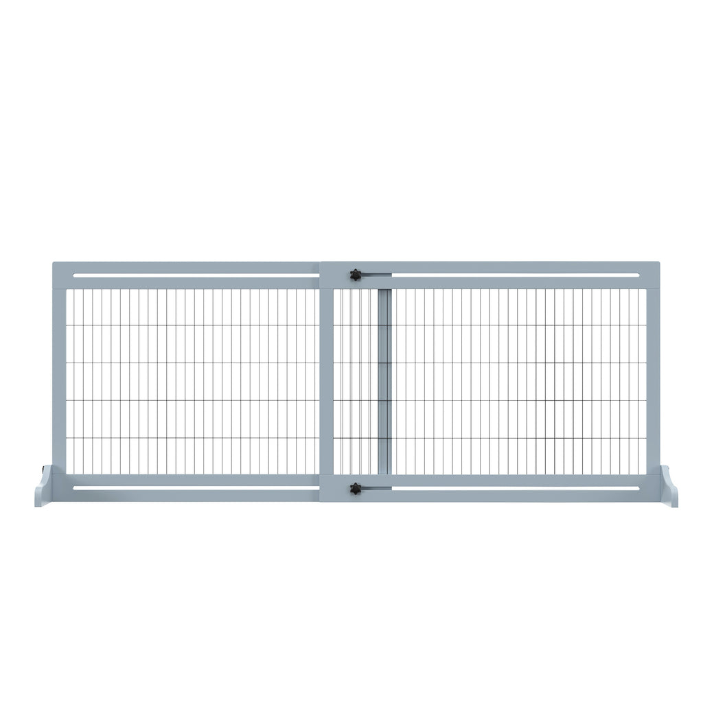 Barrière de sécurité pour chien extensible longueur réglable 104-183 x 36 x 69 cm pin bleu-7