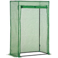 Serre de jardin, serre de balcon, bâche renforcée PE, châssis en acier, porte zippée enroulable, pour légumes plantes fleurs en toutes saisons intérieur et extérieur, 100 x 50 x 150 cm vert-0