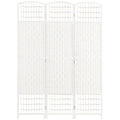 Paravent intérieur en bois séparateur de pièce cloison pliable 3 panneaux 120 x 170 cm blanc-0