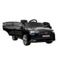 Voiture électrique enfants sous Licence Audi e-tron Sportback, véhicule électrique 12V Max. 5 Km/h avec télécommande 2,4G, phares LED, musique, klaxon, port USB, MP3, noir-0