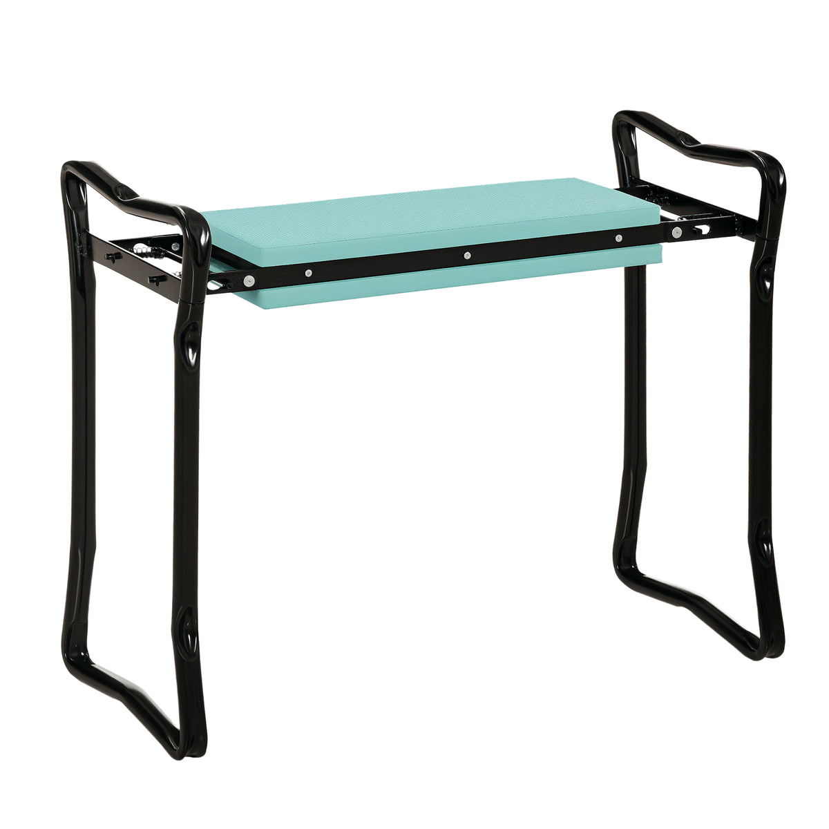 Tabouret de Jardin Pliable agenouilloir de Jardin siège Jardinage avec Coussin Acier EVA Noir Vert-0