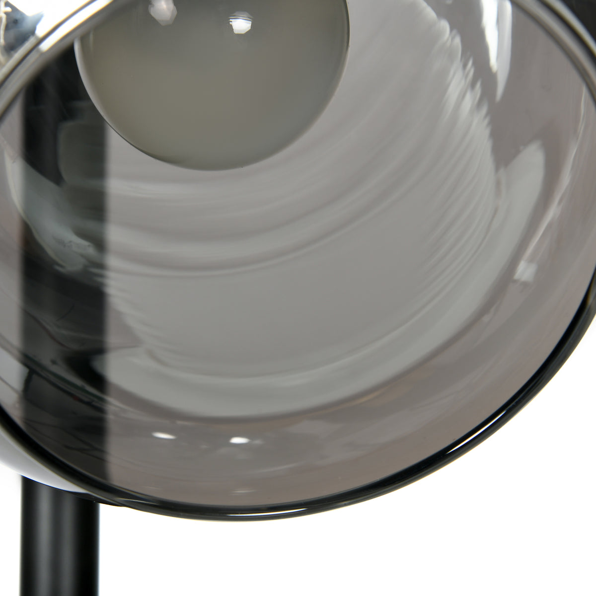 Lampadaire sur pied salon en métal avec 3 abat-jours globe métal chromé 40W Ø 36 x 162H cm noir et gris-7