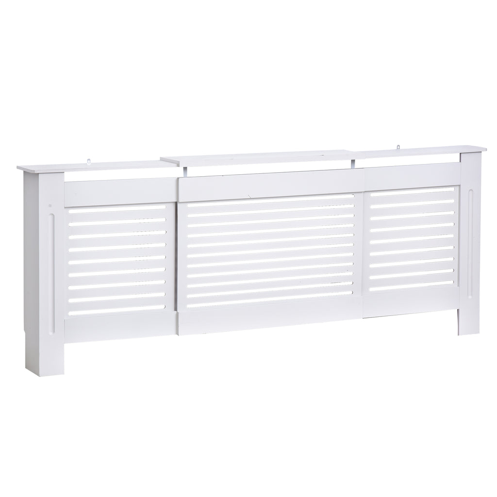 Cache-radiateur Design Contemporain Longueur Extensible 139-208,5 x 20,5 x 82,5 cm MDF Blanc-0
