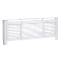 Cache-radiateur Design Contemporain Longueur Extensible 139-208,5 x 20,5 x 82,5 cm MDF Blanc-0