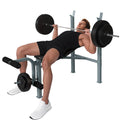 Banc de musculation Fitness banc d'haltérophilie entrainement complet dossier réglable curler-0