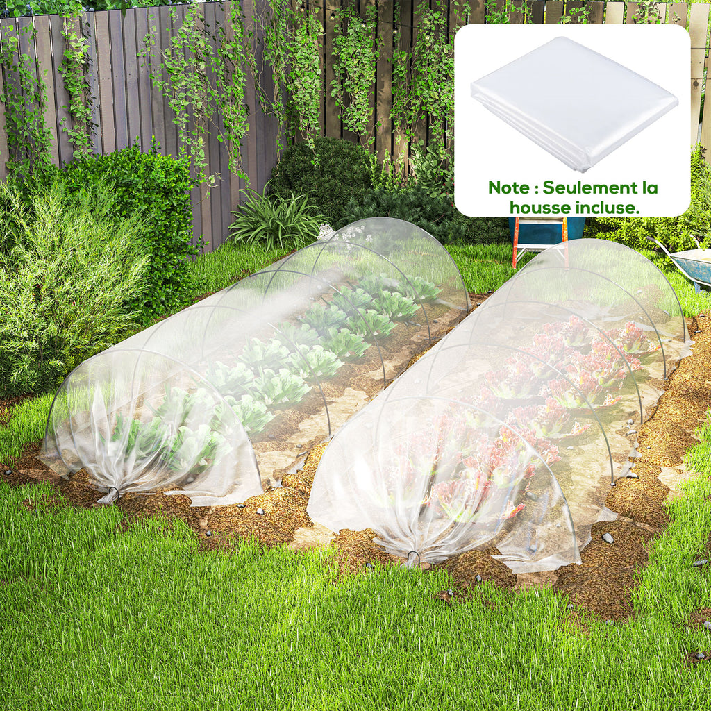 Bâche pour serre bâche plastique transparente 6 x 10 m imperméable résistante aux UV polyéthylène 150g/m² transparent-9
