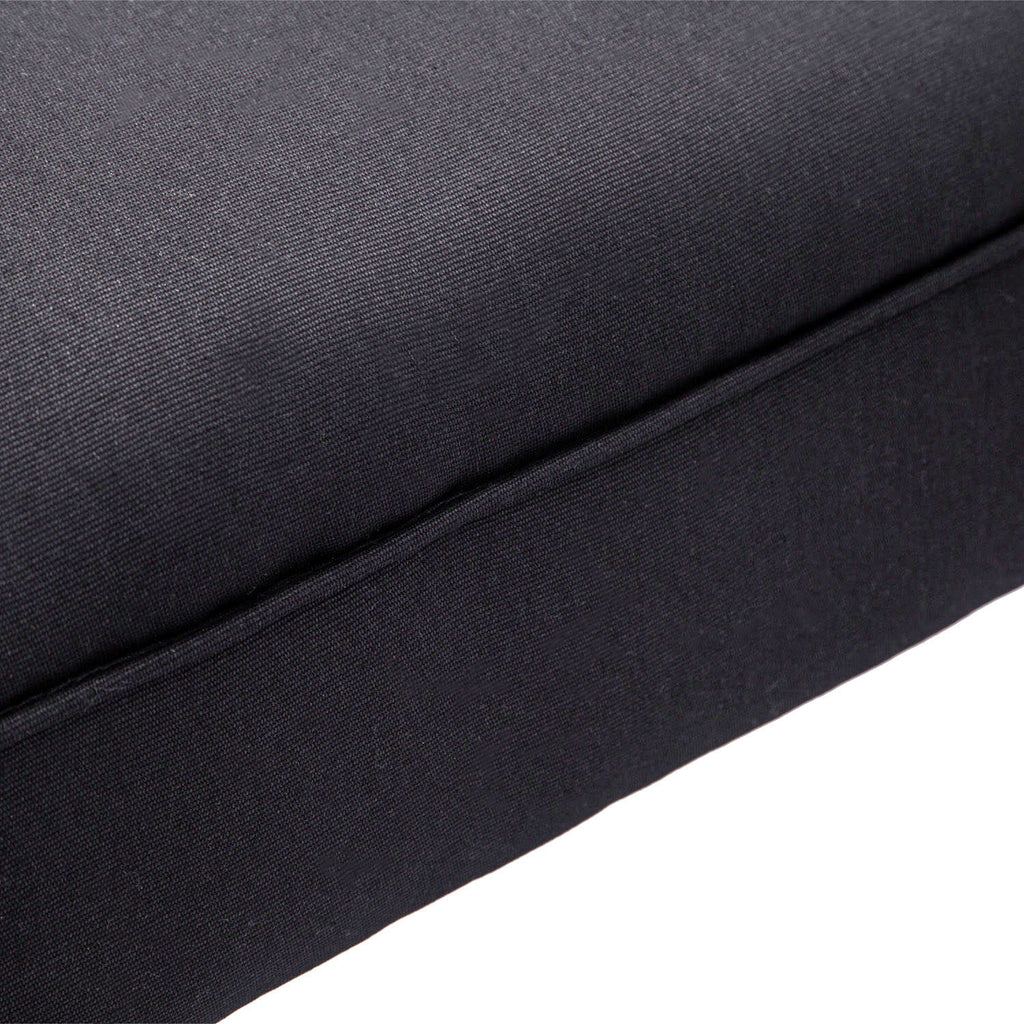 Banc Entrée Bout de Lit Rembourré pour Chambre à Coucher, Tissu à Voile, 102 x 36 x 51 cm, Noir-7