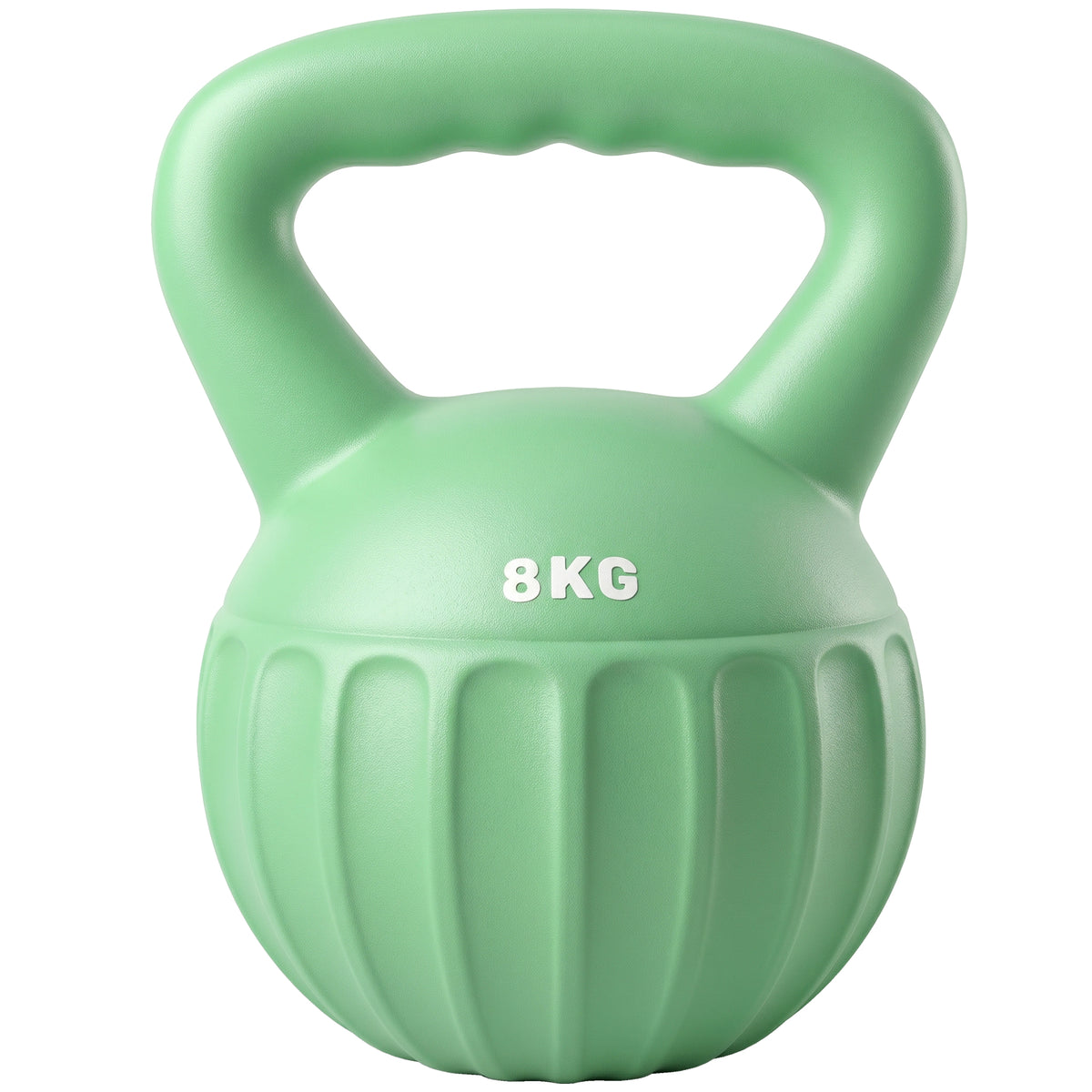Kettlebell 8 kg, Haltère avec Poignée Antidérapante, Haltère à Boule, Musculation, Entraînement, pour Gym, Vert-0