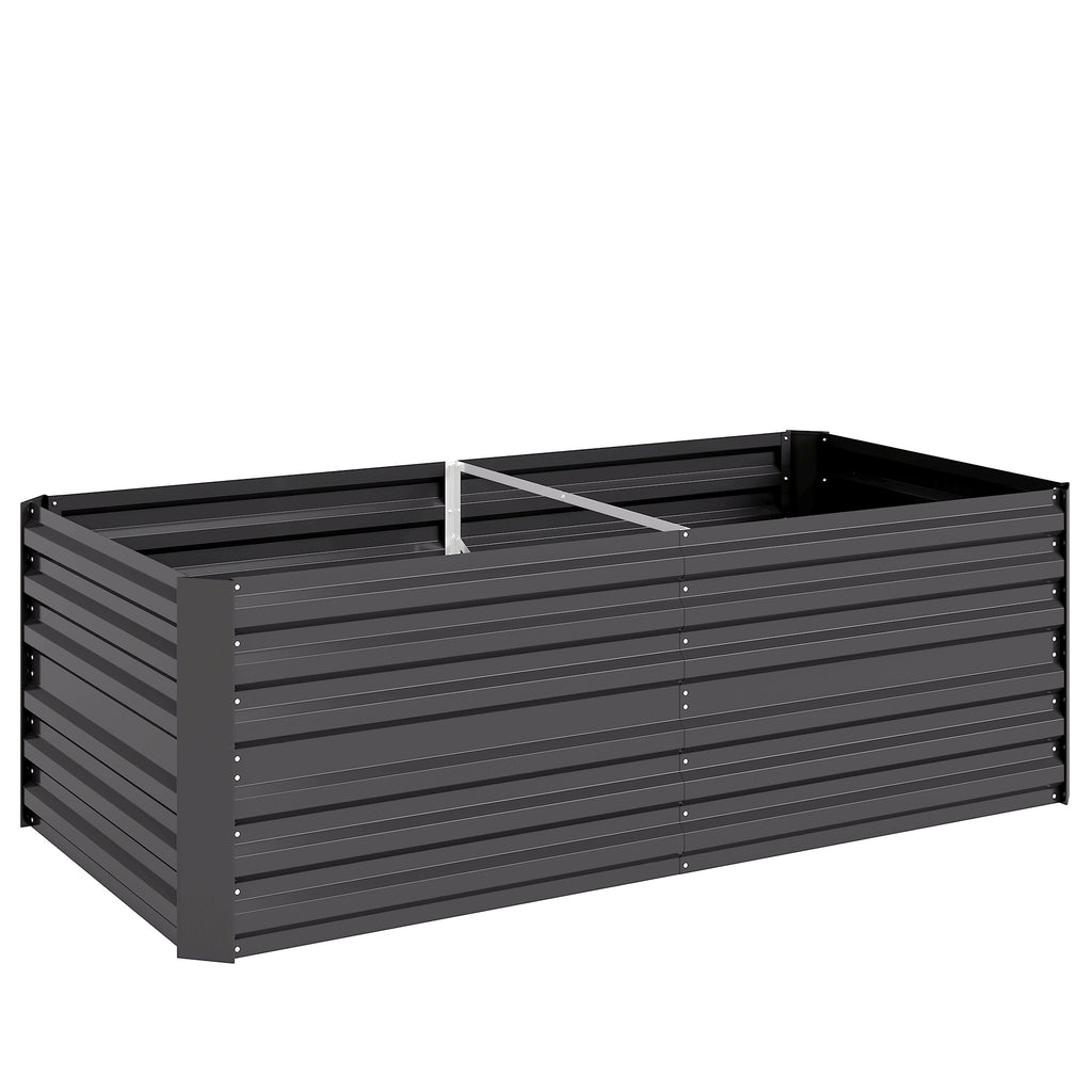 Carré potager de jardin rectangulaire tubes de renforcement acier galvanisé 180 x 90 x 59 cm-0