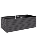Carré potager de jardin rectangulaire tubes de renforcement acier galvanisé 180 x 90 x 59 cm-0