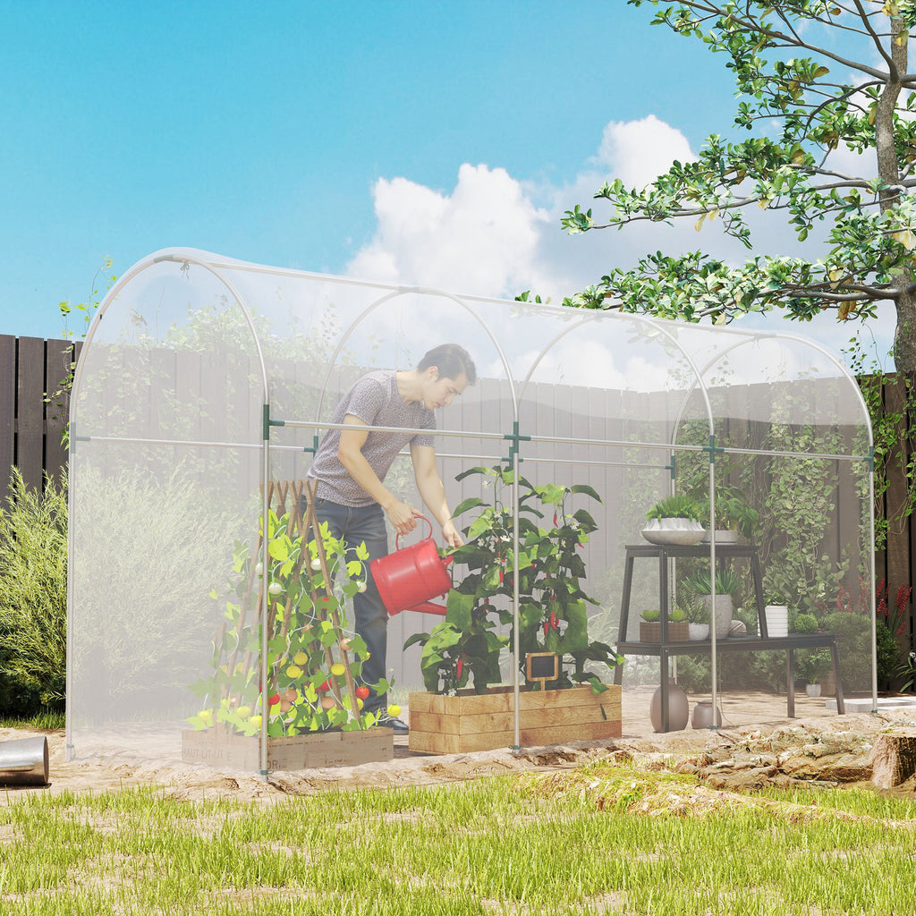 Bâche pour serre bâche plastique transparente 6 x 10 m imperméable résistante aux UV polyéthylène 150g/m² transparent-8