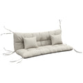 Ensemble de 4 coussins d'extérieur pour balancelle de jardin, 1 coussin d'assise coussins de dossier et 2 oreillers-0
