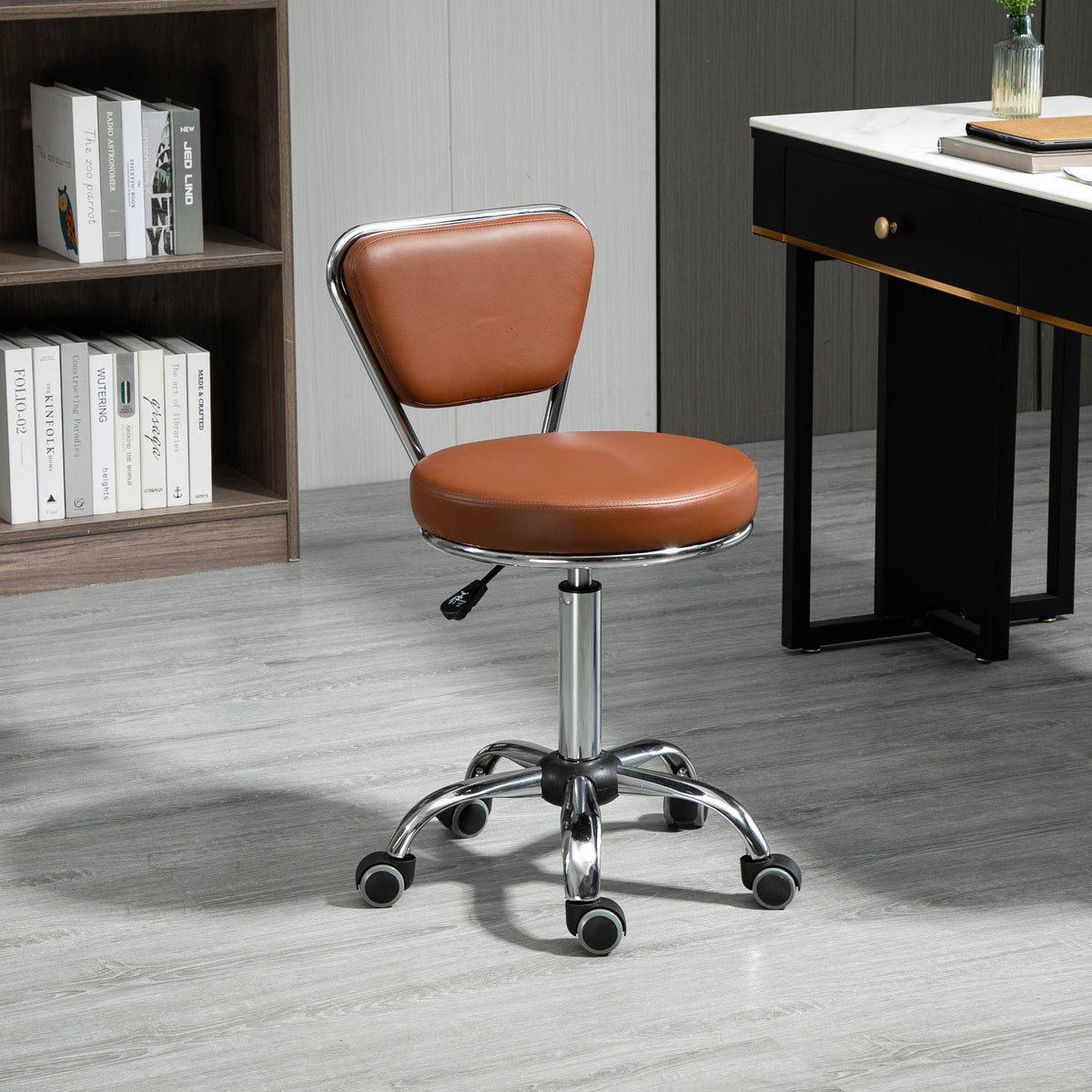 Tabouret de massage Vintage - tabouret de travail pivotant 360° - hauteur assise réglable 49-64 cm - revêtement-1