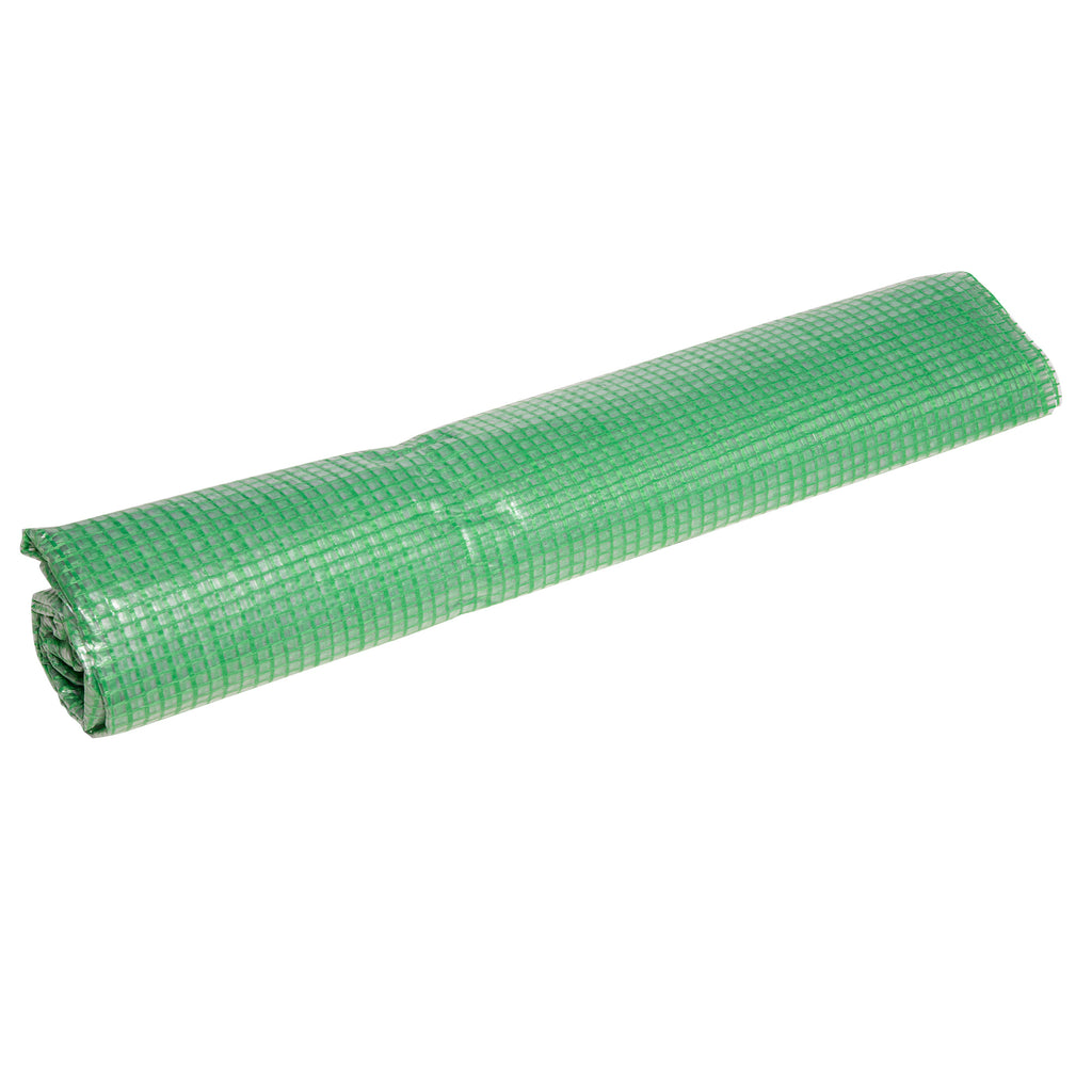 Mini Serre de Jardin Mini Serre Tunnel 180L x 90l x 90H cm Toit Pointu Acier PE Haute Densité 140 g/m² Anti-UV Fenêtres avec Zip Enroulables Vert-8
