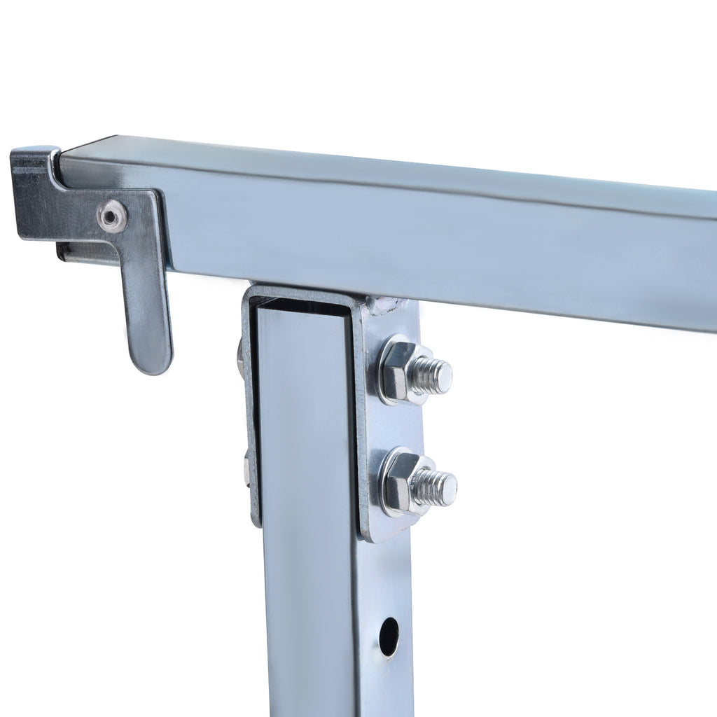 Lot de 2 Tréteaux Pliables Télescopiques Hauteur Réglable 80-130 cm Acier Bleu-8
