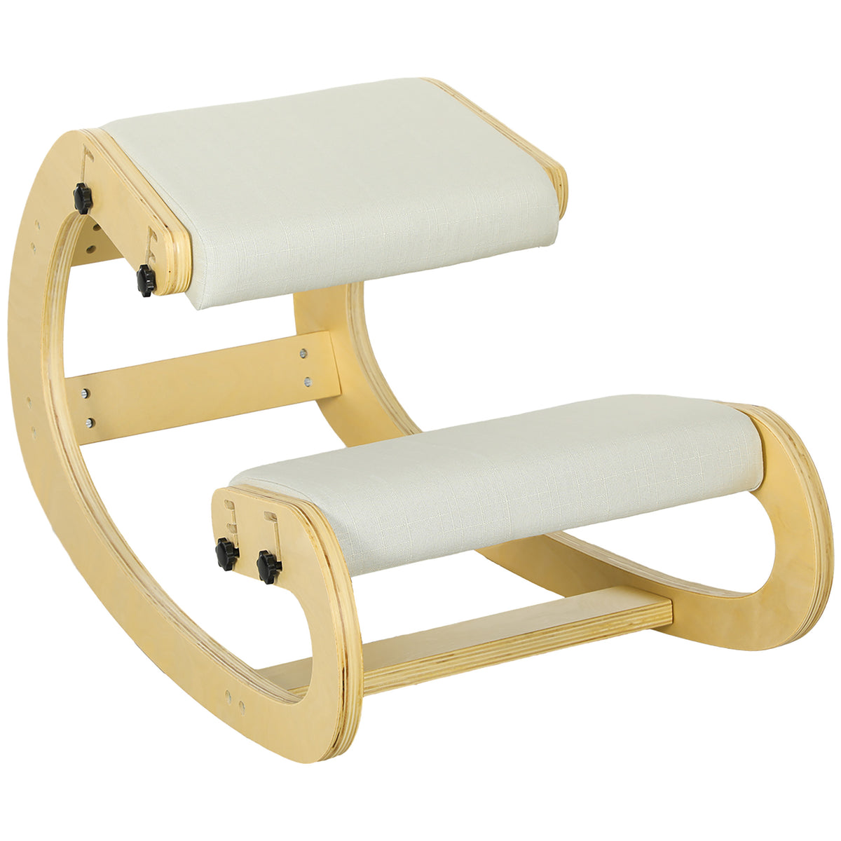Siège assis genoux, siège ergonomique en bois avec fonction à bascule, chaise à genoux réglable pour bureau à domicile-0