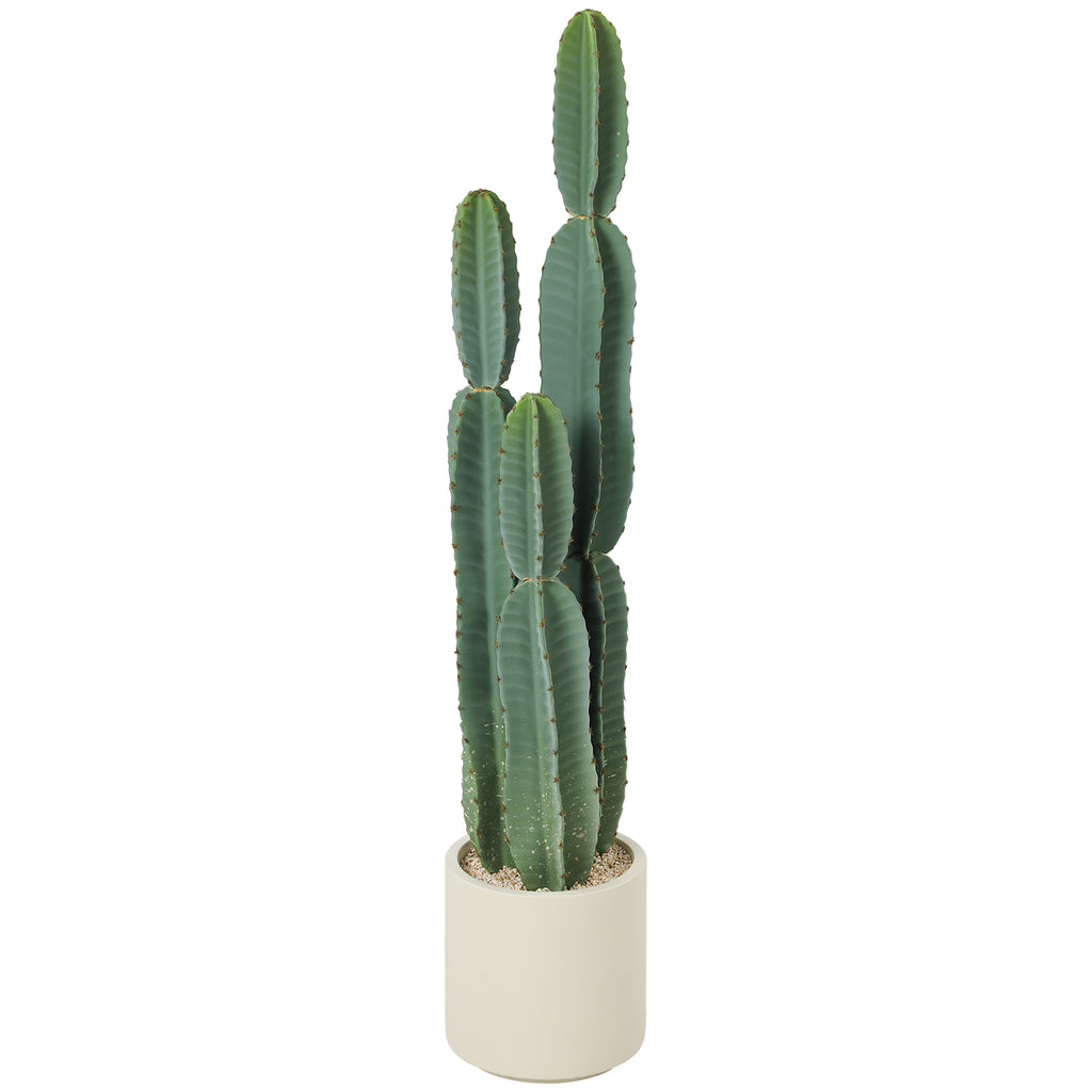 Cactus Artificiel 111 cm, Grand Réalisme, Plante Artificielle en Pot, sans Entretien, pour Maison et Bureau, Vert-9