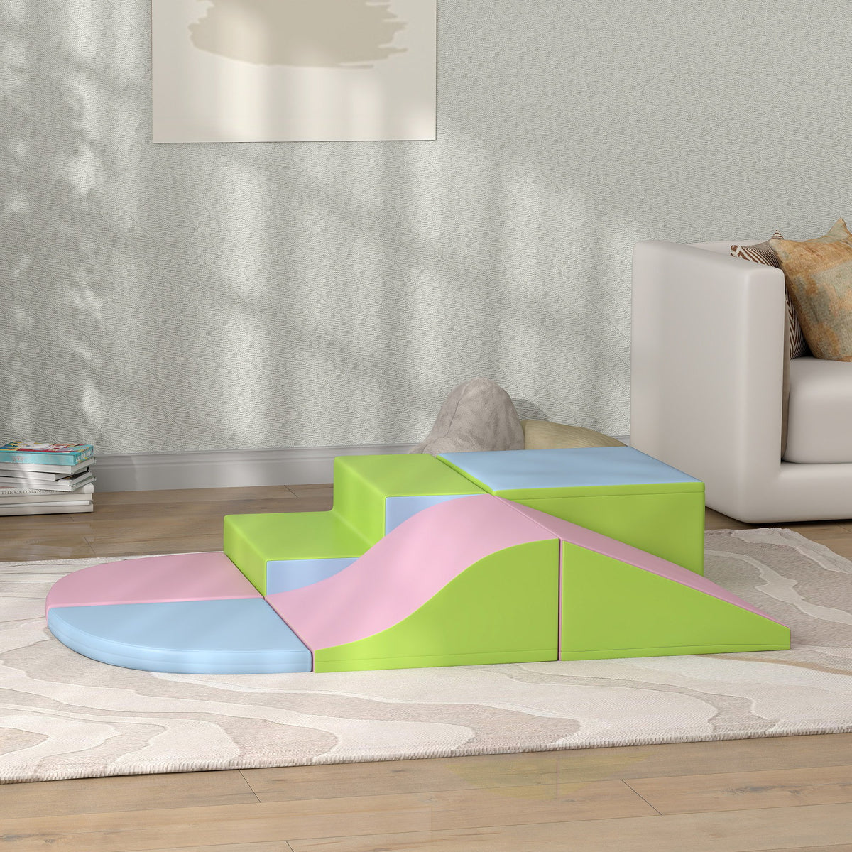 Module motricité bébé 6PCS parcours motricité bébé en mousse EPE pour enfants d'âge préscolaire, multicolore-1