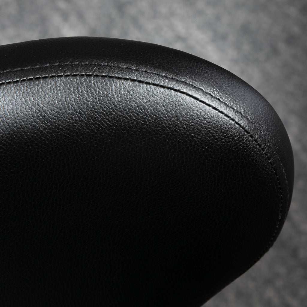 Tabouret à roulettes, tabouret de massage en PU avec hauteur réglable 73-88cm et dossier, chaise de travail pivotant 360°, cadre en acier, pour salon de massage, tatouage, clinique, spa, noir-7