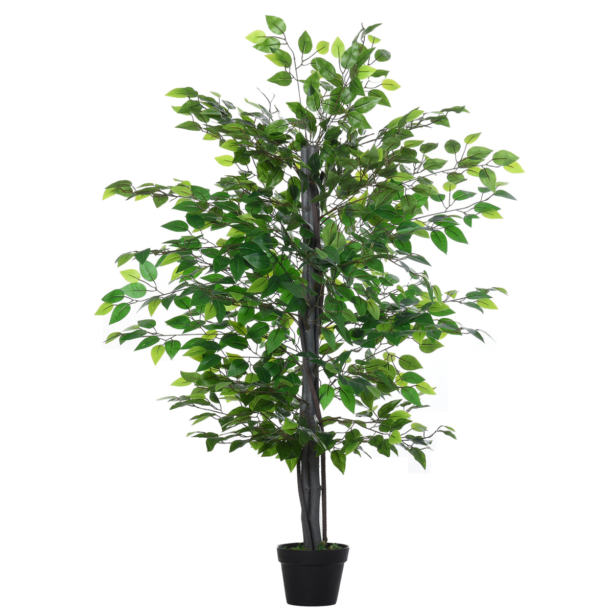 Arbre Artificiel Plante Artificielle ficus H.1,45 m Tronc Branches Liane Lichen Feuilles Grand réalisme Pot Inclus-0