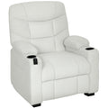 Fauteuil relax électrique, fauteuil inclinable, port USB, repose-pieds, porte-gobelets, 94 x 90 x 105 cm, crème-0