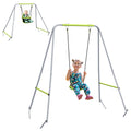 Balançoire portique balançoire 2 en 1 pour bébé ceinture de sécurité à 5 points intérieure extérieure vert-0