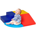 4 Blocs de construction XL - modules de motricité - jouets éducatifs - parcours motricité enfant mousse EPE polyuréthane, bleu, jaune, rouge-0