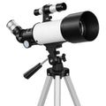 Télescope astronomique adultes et débutants 70 mm, télescope réfracteur 40X/16X trépied réglable, 80 x 80 x 135 cm blanc-0