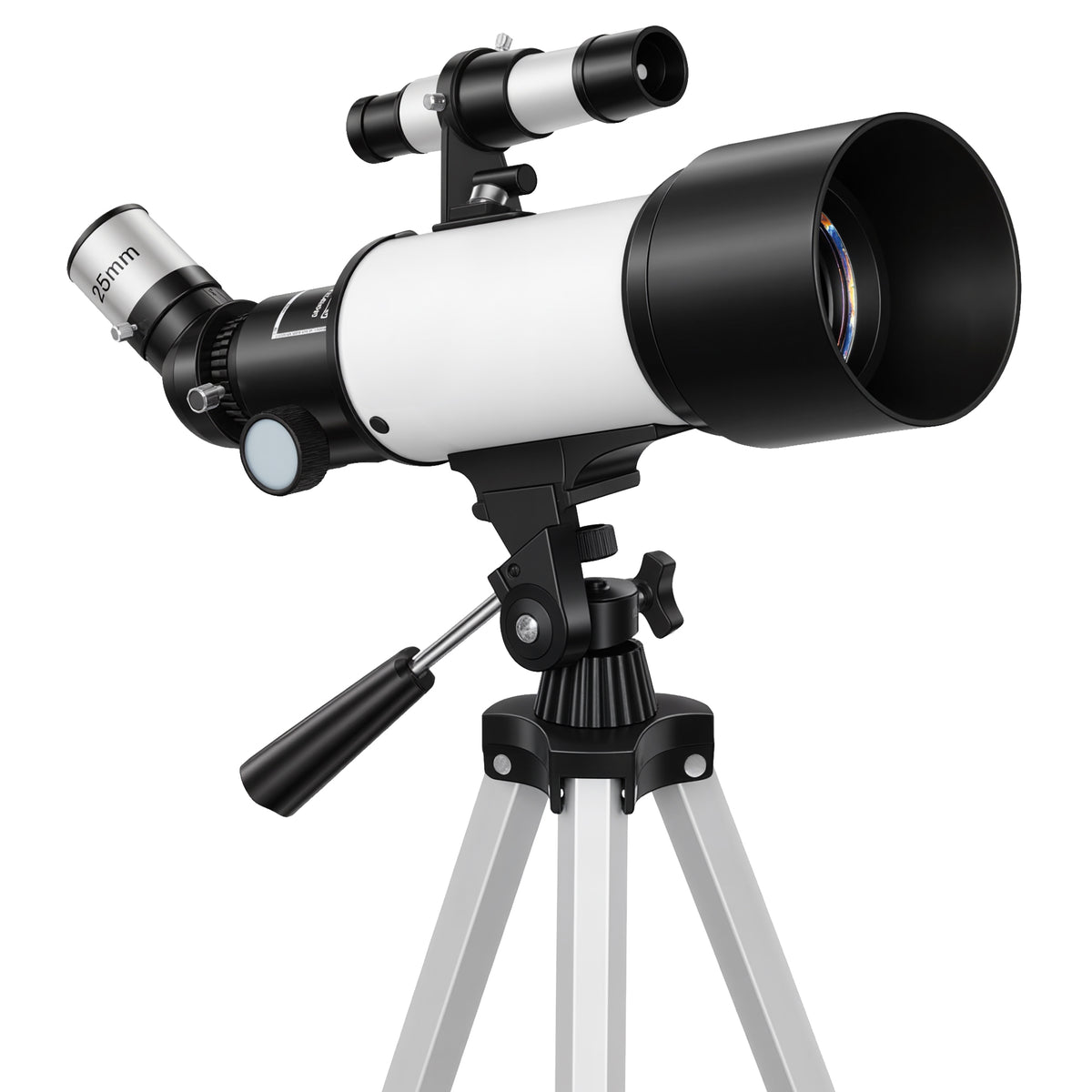 Télescope astronomique adultes et débutants 70 mm, télescope réfracteur 40X/16X trépied réglable, 80 x 80 x 135 cm blanc-0