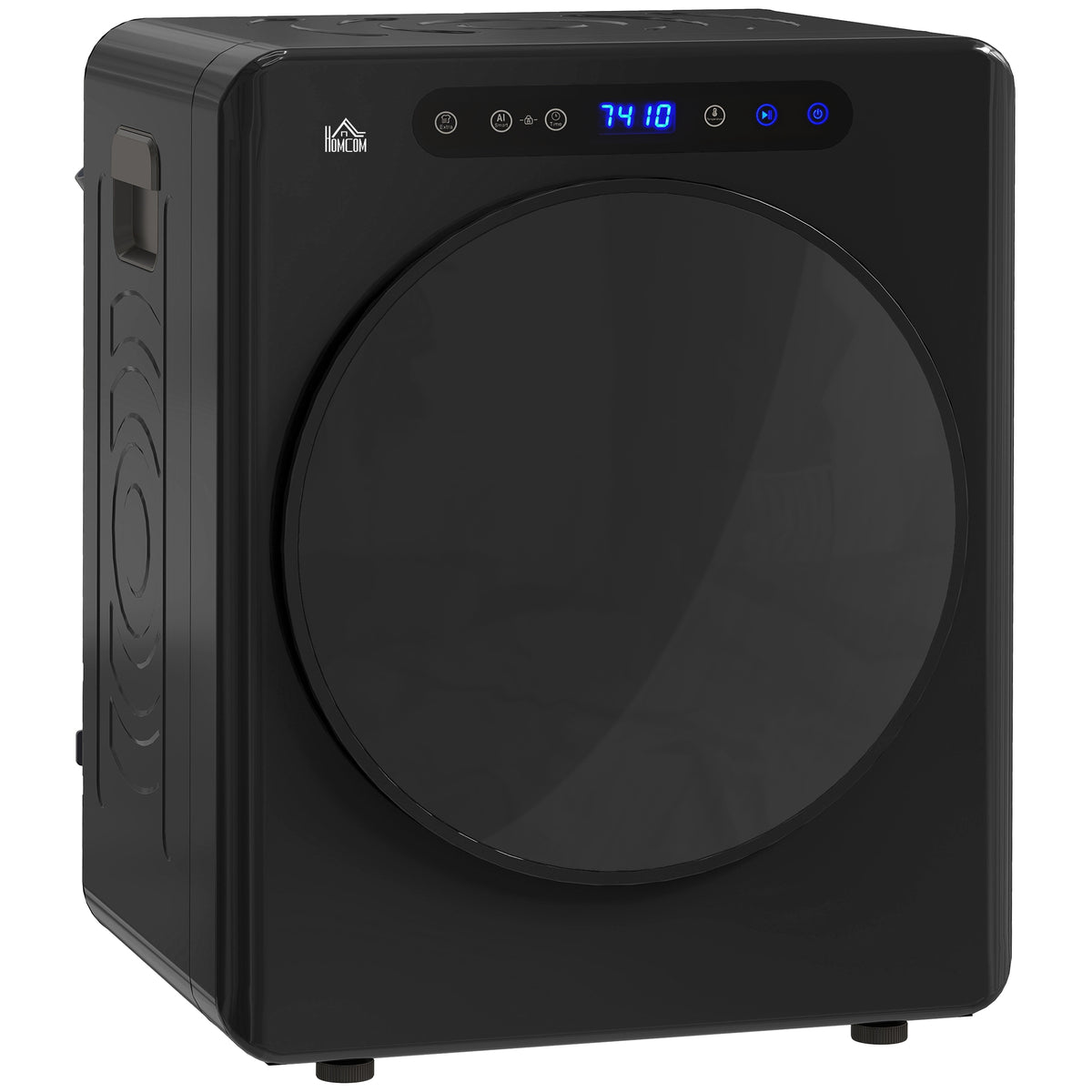 Sèche linge à évacuation, sèche-linge électrique 1000 W 3 Kg, modes Extra Dry et ECO, minuterie, acier inoxydable, noir-0