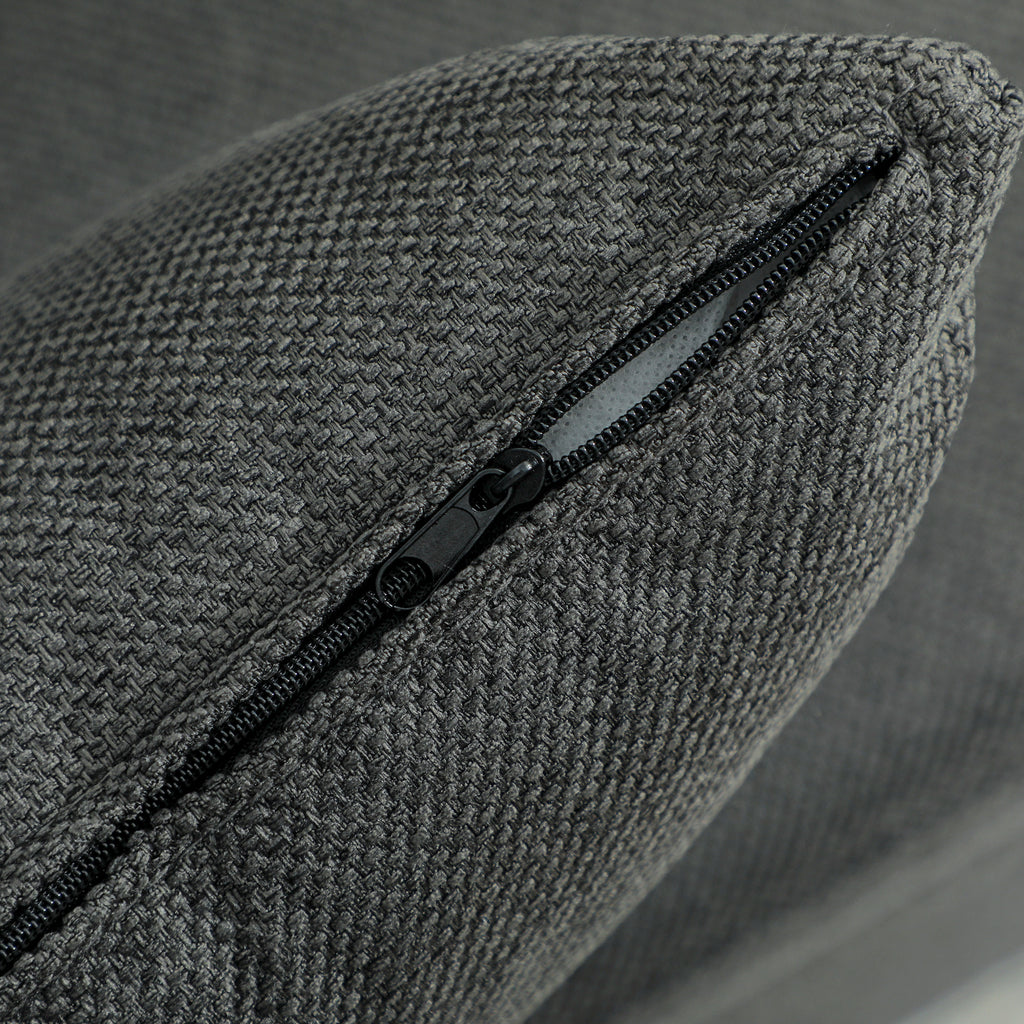 Canapé Convertible 2 Places 3 en 1, Canapé-Lit Clic Clac 160 cm, Dossier Réglable, Assise Large, 2 Oreillers, Gris Foncé-9
