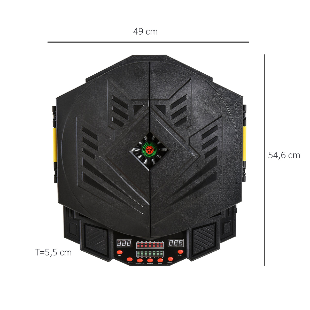 Cible de Fléchettes Électronique 27 Jeux jusqu'à 8 Joueurs LED Haut-parleur Noir-2