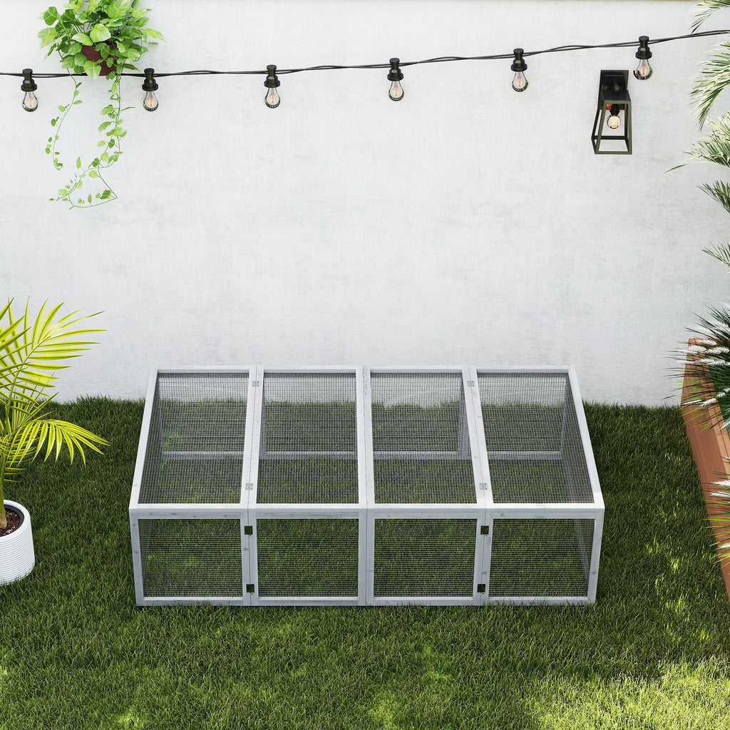 Clapier cage à lapins extérieur intérieur 2 portes supérieures 181L x 100l x 48H cm bois massif gris-6