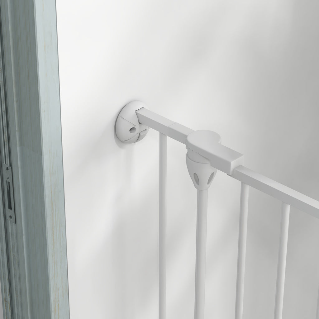 Barrière de sécurité parc enclos chien pliable modulable 6 panneaux avec porte hauteur 100 cm blanc-7
