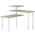 Étagère de cuisine rotative à 3 niveaux, étagère d'angle, cadre en métal, 40 x 18 x 36,5 cm, chêne et blanc-0