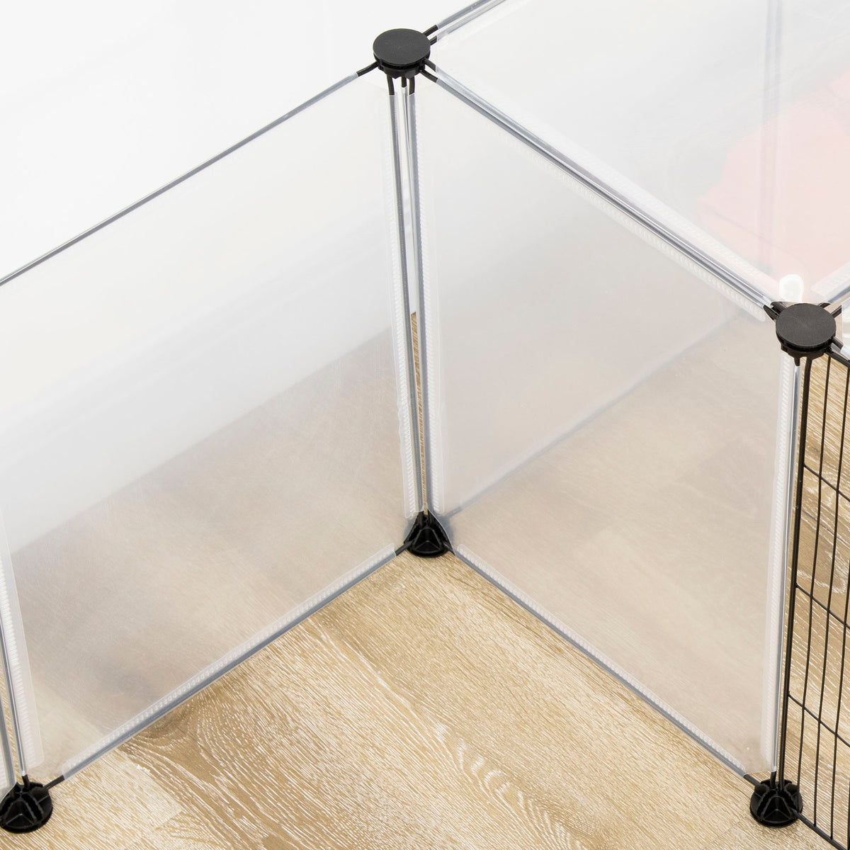 Enclos parc modulable pour petits animaux 20 panneaux pour cochons d'Inde hérisson 175 x 70 x 45 cm blanc-7