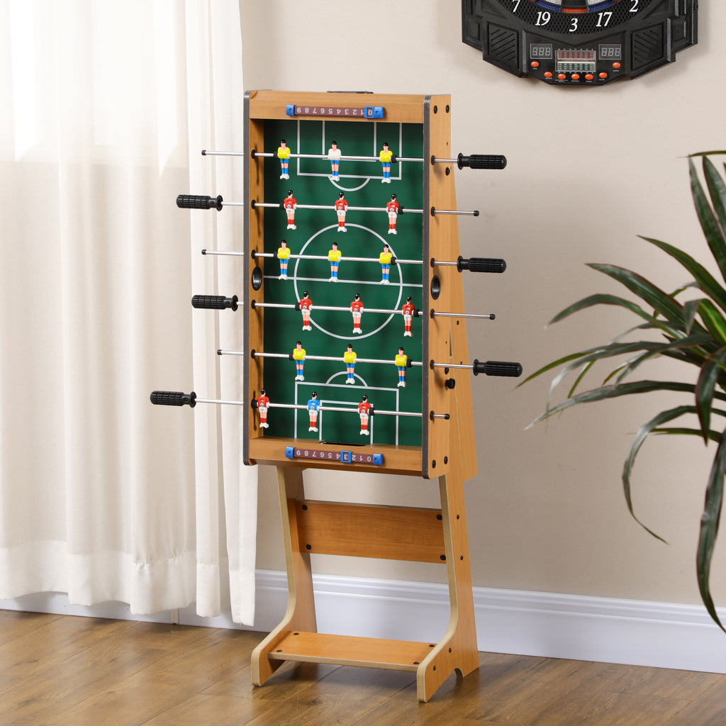Babyfoot pliable en bois avec 18 joueurs, 2 ballons, 6 tiges et tableau de bord, pour adulte et enfant,  69 x 37 x 70 cm-9