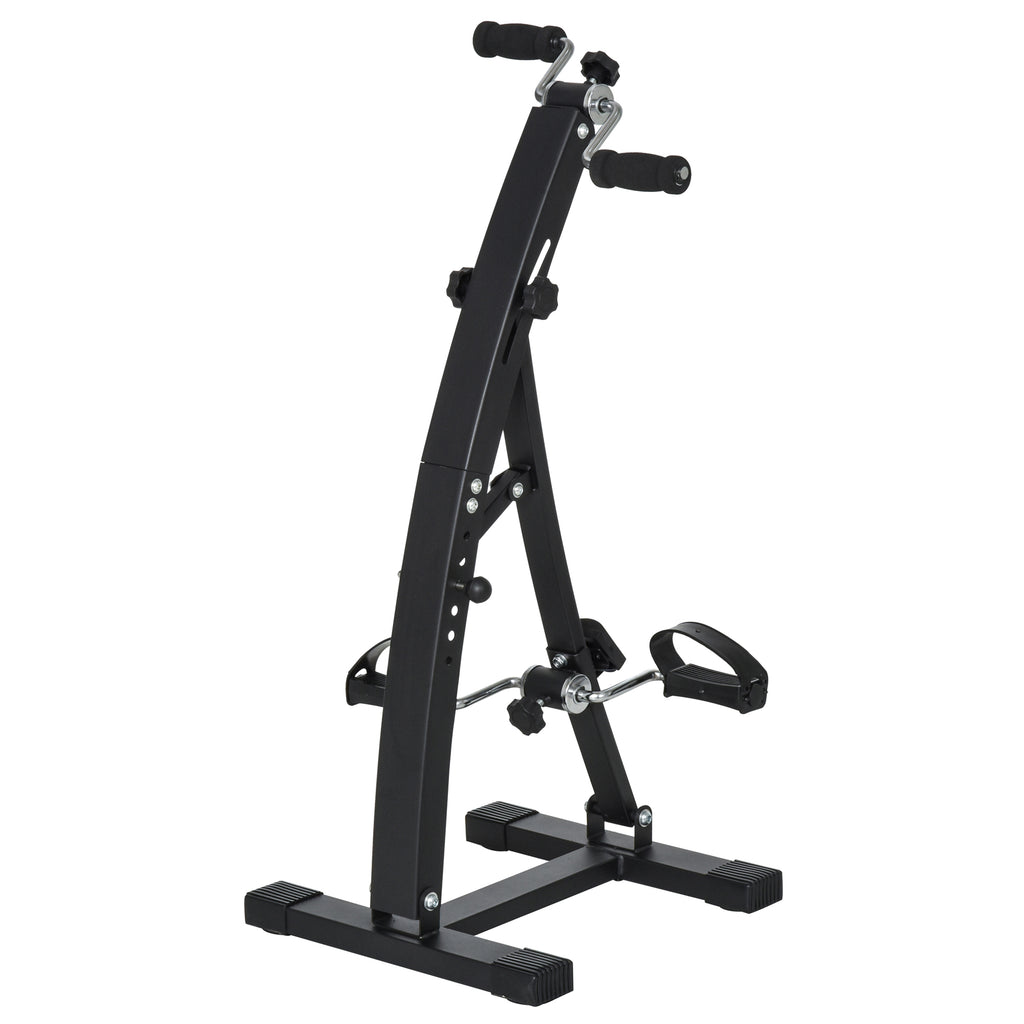 Vélo d'appartement pédalier rééducation bras jambes 40L x 42,5l x 100H cm hauteur guidon réglable noir-0