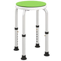 Tabouret de douche siège de douche antidérapant tabouret de bain hauteur réglable pivotant à 360° en aluminium-0