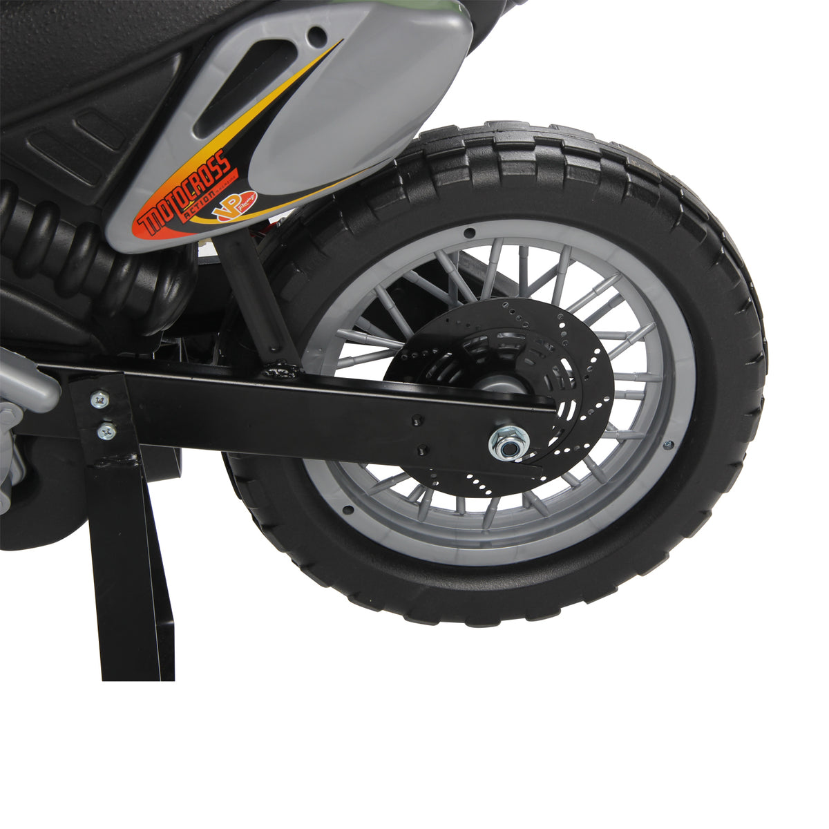Moto Cross électrique Enfant 3 à 6 Ans 6 V phares klaxon musiques 102 x 58 x 66 cm Rouge et Noir-8