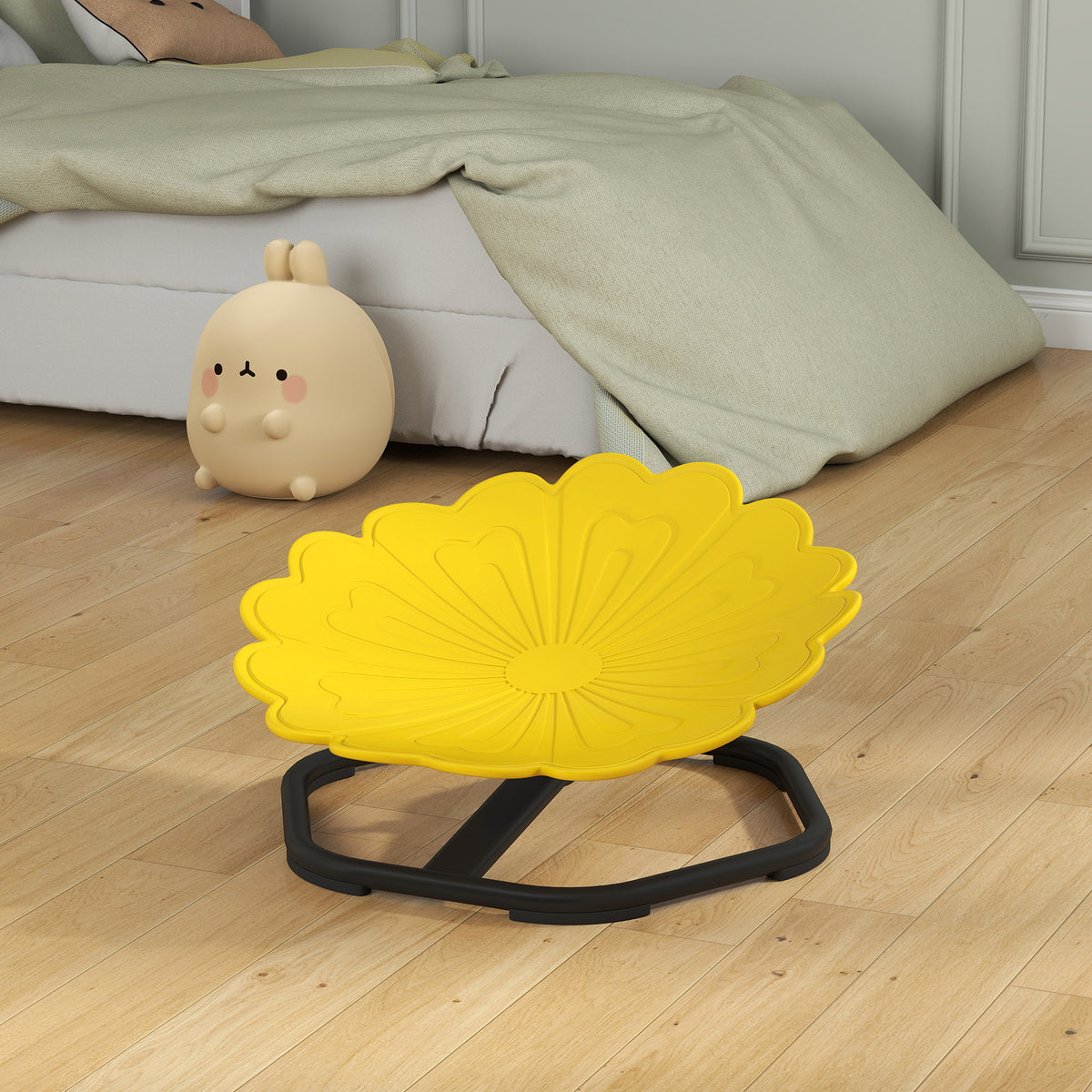 Chaise pivotante sensorielle pour enfant, siège pivotant pour l'entraînement de l'équilibre et de la coordination, jaune-9