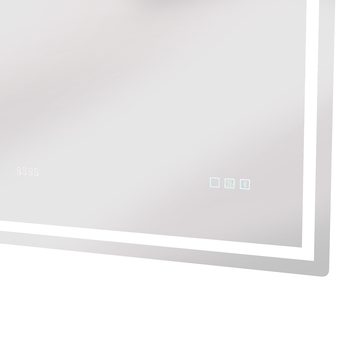 Miroir salle de bain LED bluetooth 140 x 80 cm interrupteur tactile lumière réglable 3 couleurs anti-buée mémoire argent-6