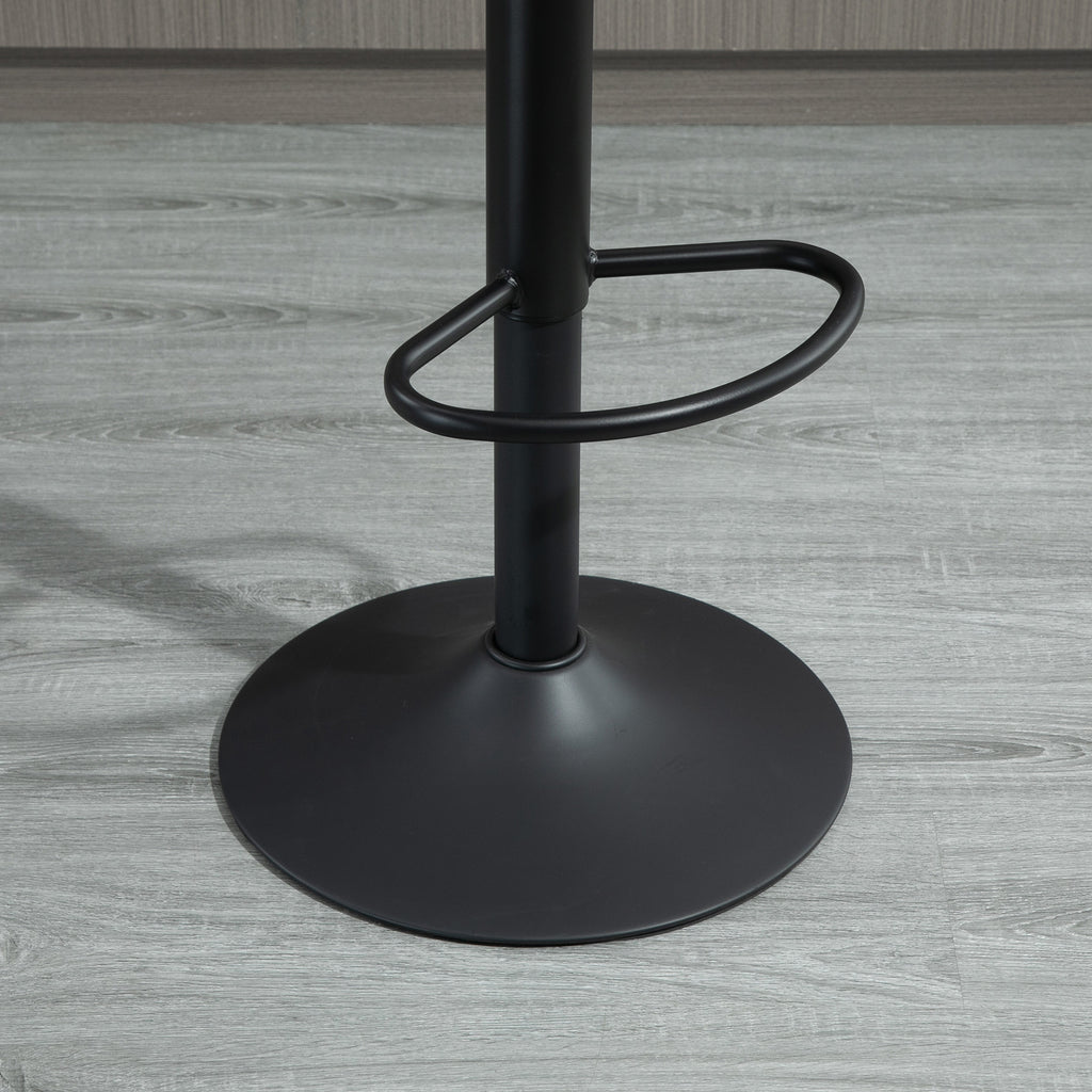 Lot de 2 tabourets de bar style vintage hauteur réglable pivotant avec repose-pied marron-7