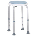 Tabouret de douche siège de douche antidérapant tabouret de bain hauteur réglable pivotant à 360° en aluminium-0